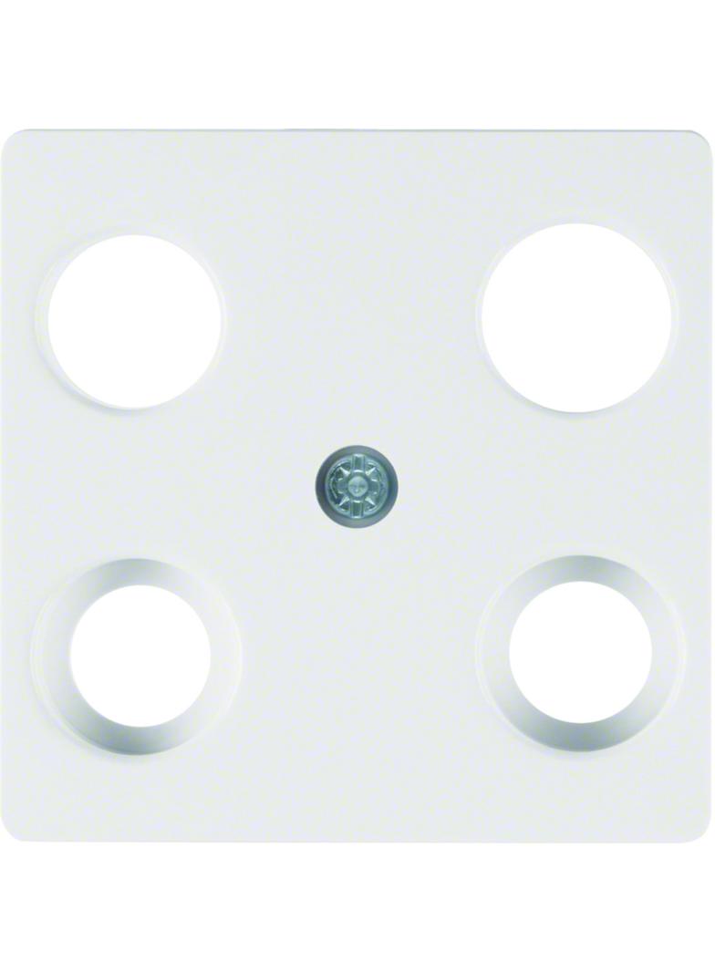 BERKER S.1/B.3/B.7 Płytka centralna do gniazda antracytowego 4-wyj. biały 14831909 HAGER