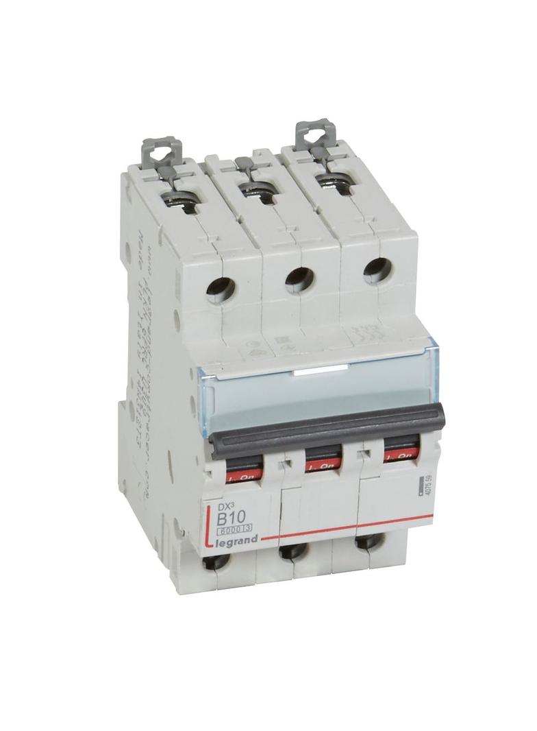 WYŁĄCZNIK NADPRĄDOWY S 303 3P B 10A 6000A SERII DX3, Legrand