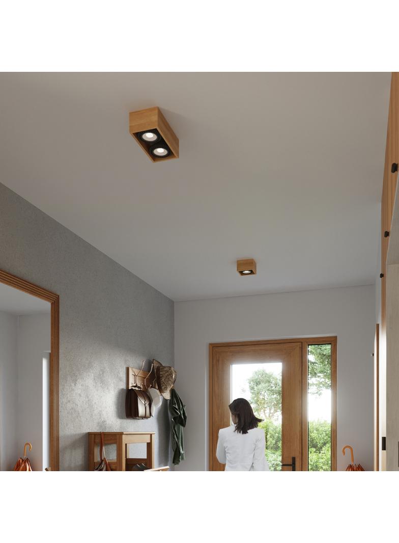 Sollux Plafon QUATRO 2 naturalne drewno SL.0916