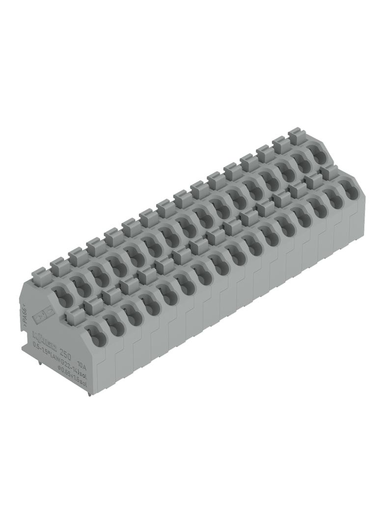 dwupiętrowa listwa zaciskowa 16-bieg. szara raster 5 mm /9szt./ WAGO