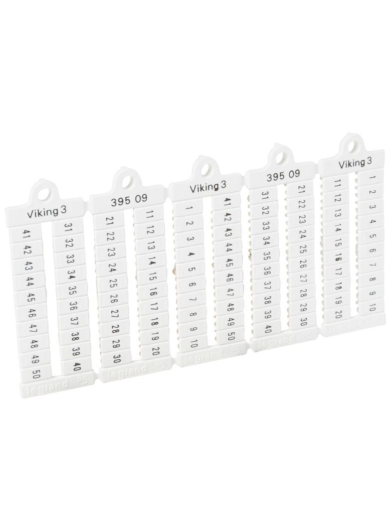 Płytki Oznaczników 1-50 Poziome Raster 5Mm (1000Szt.) 039509 LEGRAND