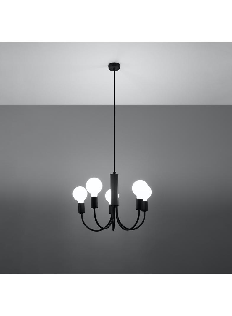 Sollux Żyrandol PICCOLO 5 czarny SL.0855