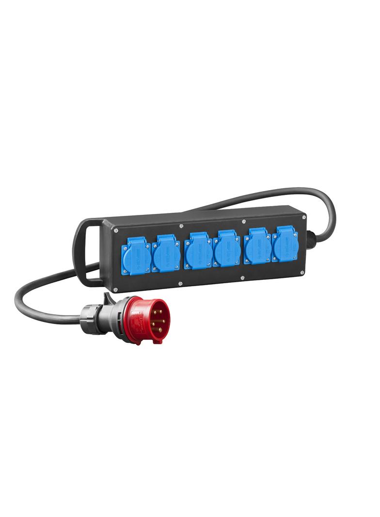 RS-P gumowany 6x2P+Z z przewodem i wtyką 5P/16A