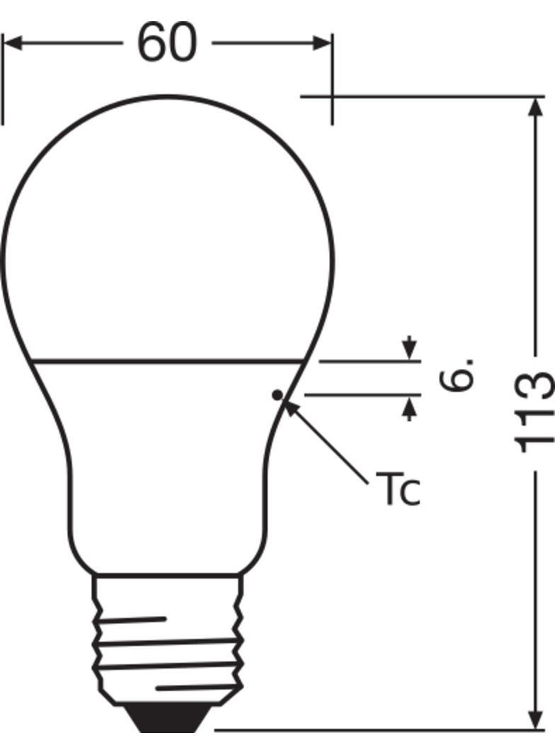 Żarówka LED A60 E27 8.5W = 60W 806lm 4000K Neutralna 200° VALUE CLASSIC Osram