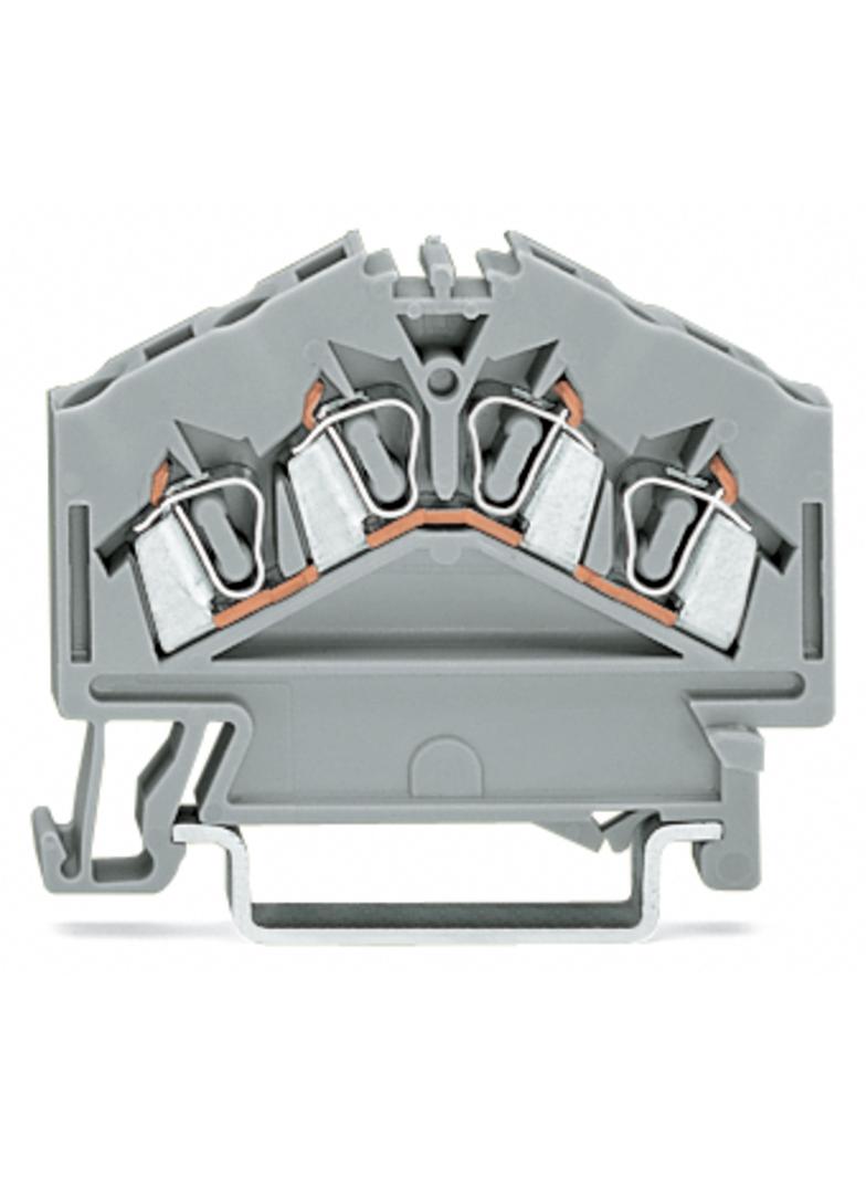 Złączka szynowa 4‑przewodowa 2,5mm2 szara 280‑646 WAGO
