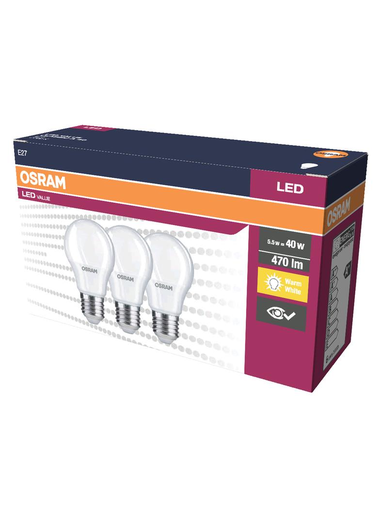 Lampa LED VALUE Classic A40 4,9W/827 230V plastik E27 FS3 OSRAM