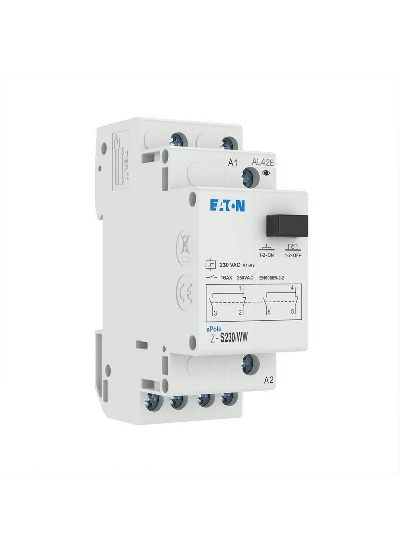 Z-S230/WW Przekaźniki impulsowy bez sygnalizacji diodą LED 16A 230V AC 2 styki przemienne 265312 EATON