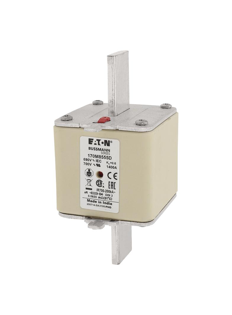 1400A 690V aR DIN 3 HSDNH FUSE Wkładka szybka 1400A AC 690V DIN 3 aR DIN IEC podwójny wskaź 170M8555