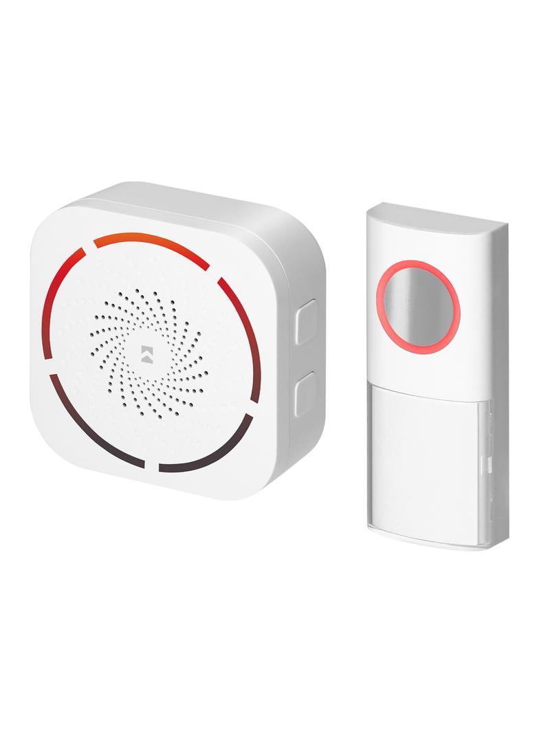 TULO AC, dzwonek bezprzewodowy sieciowy, learning system, 36 dźwięków, 150m, biały