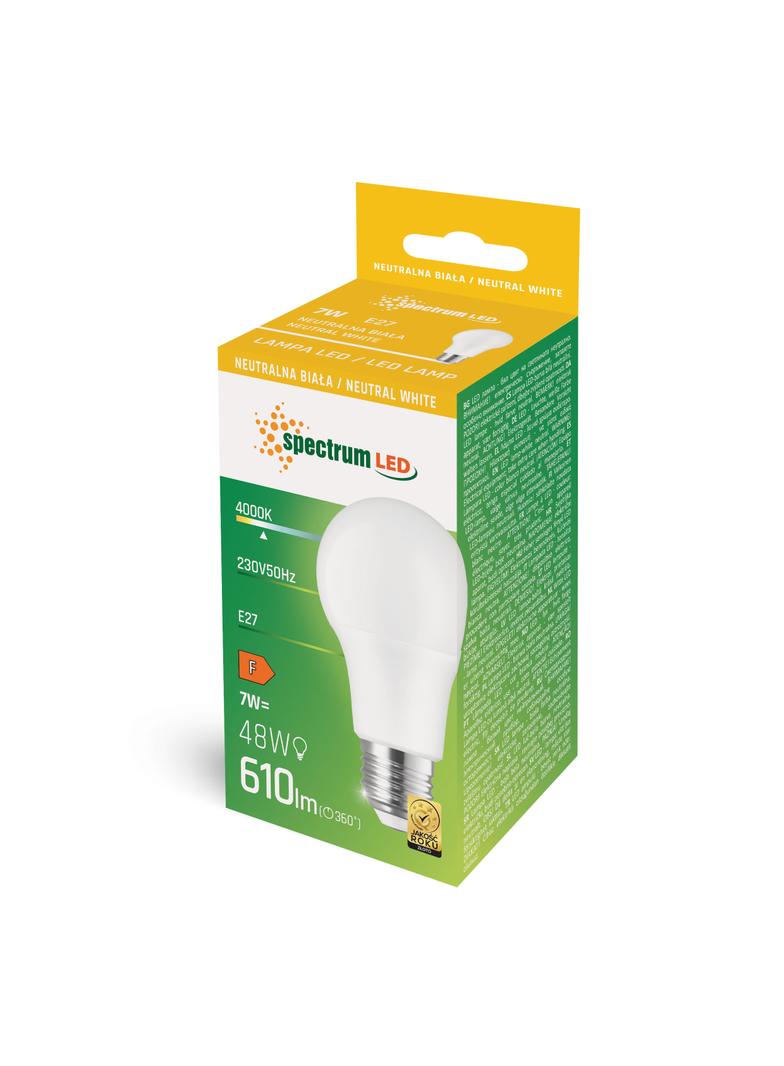 LED  GLS  E-27 230V 7W=44W NW  SPECTRUM