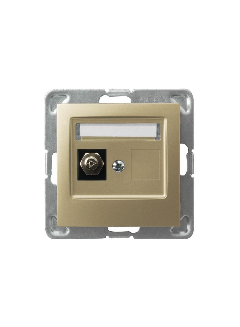 IMPRESJA Gniazdo ekwipotencjalne pojedyncze - kolor złoty metalik