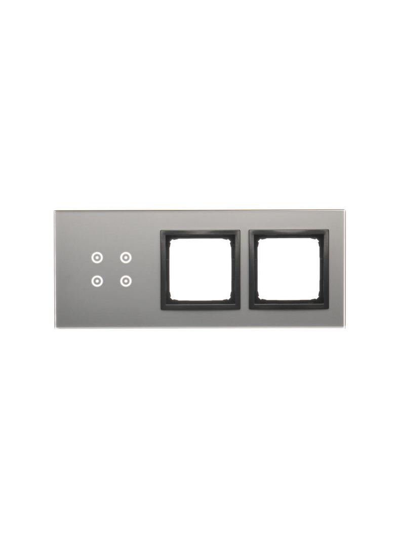 Simon 54 Touch Panel dotykowy S54 Touch 3 moduły 4 pola dotykowe + 2 otwory na osprzęty S54 burzowa chmura DSTR3400/72 KONTAKT