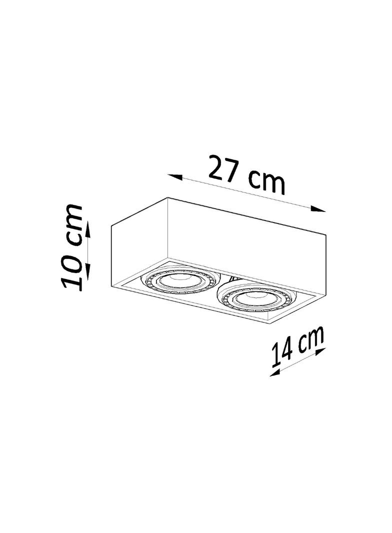 Sollux Plafon QUATRO 2 naturalne drewno SL.0916