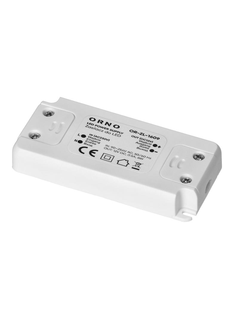 Zasilacz LED 12V DC 6W 0,5A IP20 OR-ZL-1609 ORNO