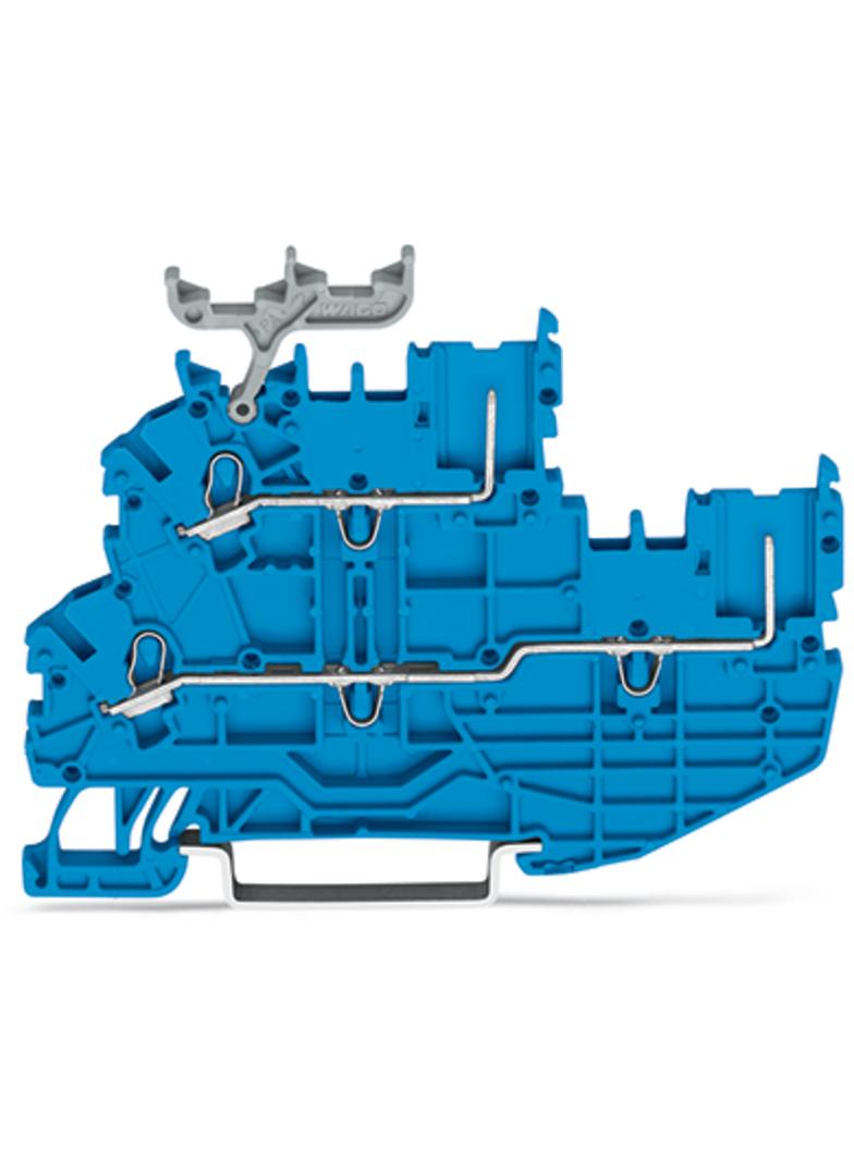 X-COMS dwupiętrowa złączka bazowa 1-przewodowa/1-pinowa niebieska
