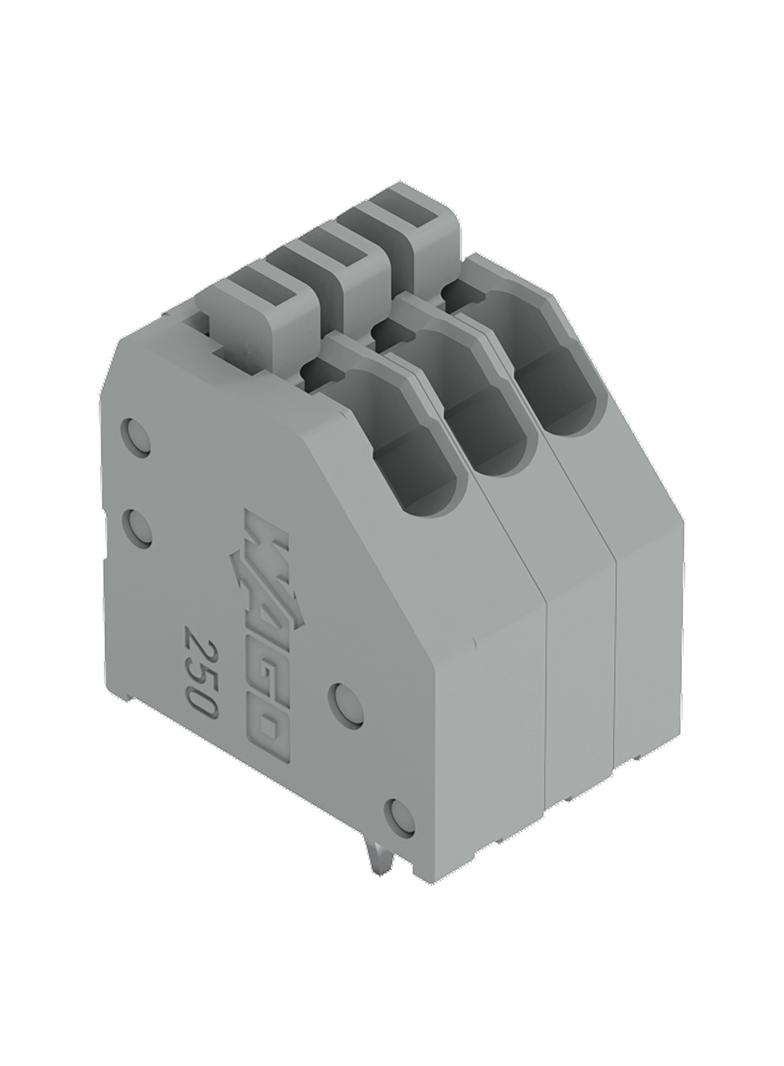 Listwa zaciskowa do płytek drukowanych 3-biegunowa szara raster 2,5mm /130szt./ 250-403 WAGO