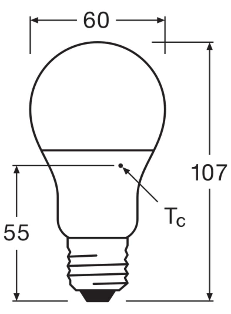 Lampa LED VALUE Classic A60 8,5W/827 230V plastik E27 FS3 OSRAM