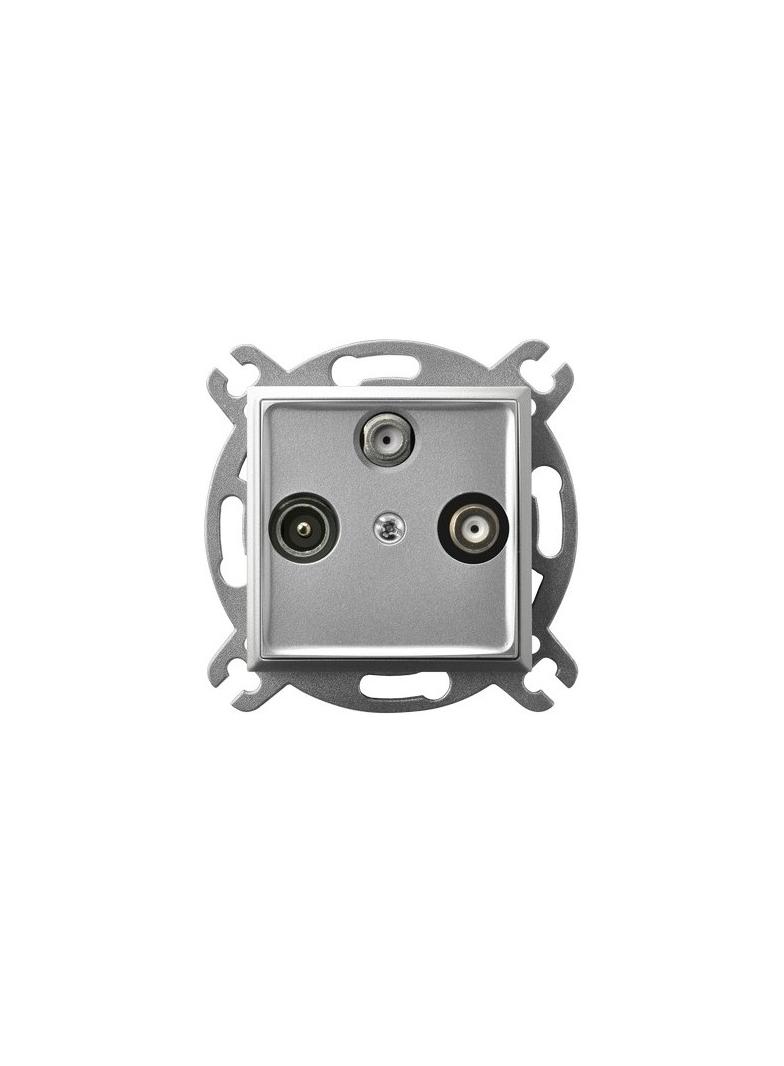 ARIA Gniazdo RTV-DATA - kolor srebro