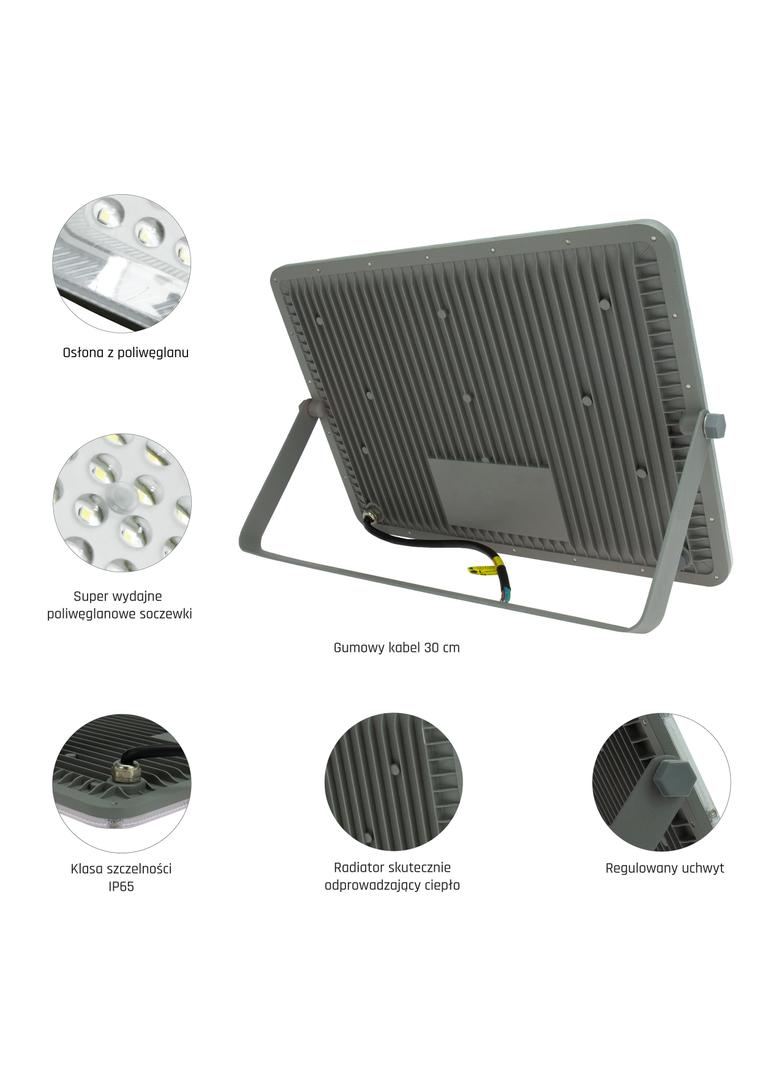 NOCTIS MAX NAŚWIETLACZ 150W NW 230V 85st IP65 360x262x30 mm SZARY 5 lat gwarancji