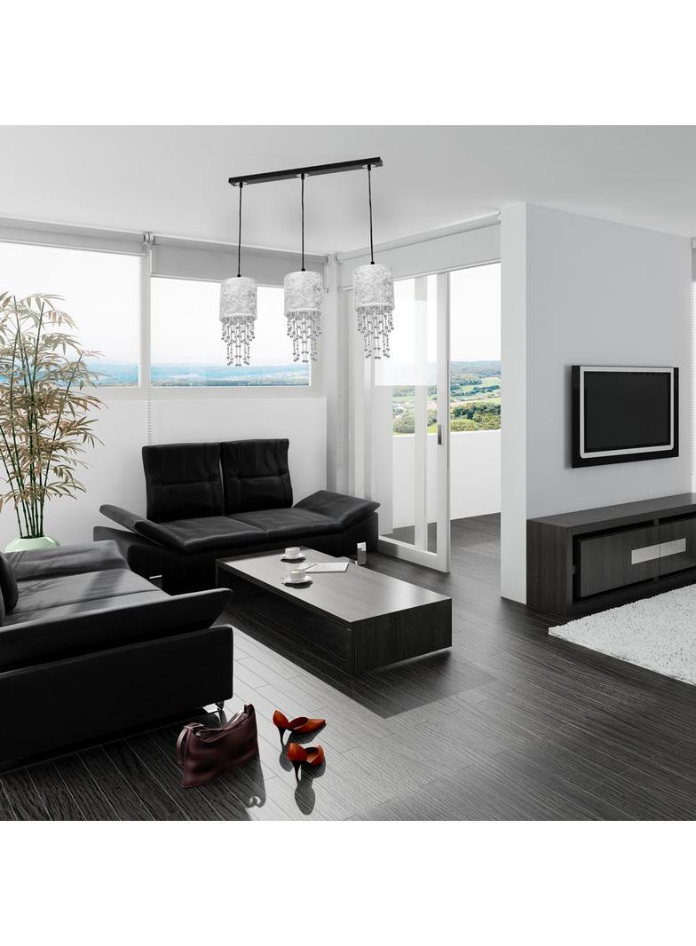 lampa wisząca Almeria 3xE27 srebrno/czarna MLP6435 Milagro