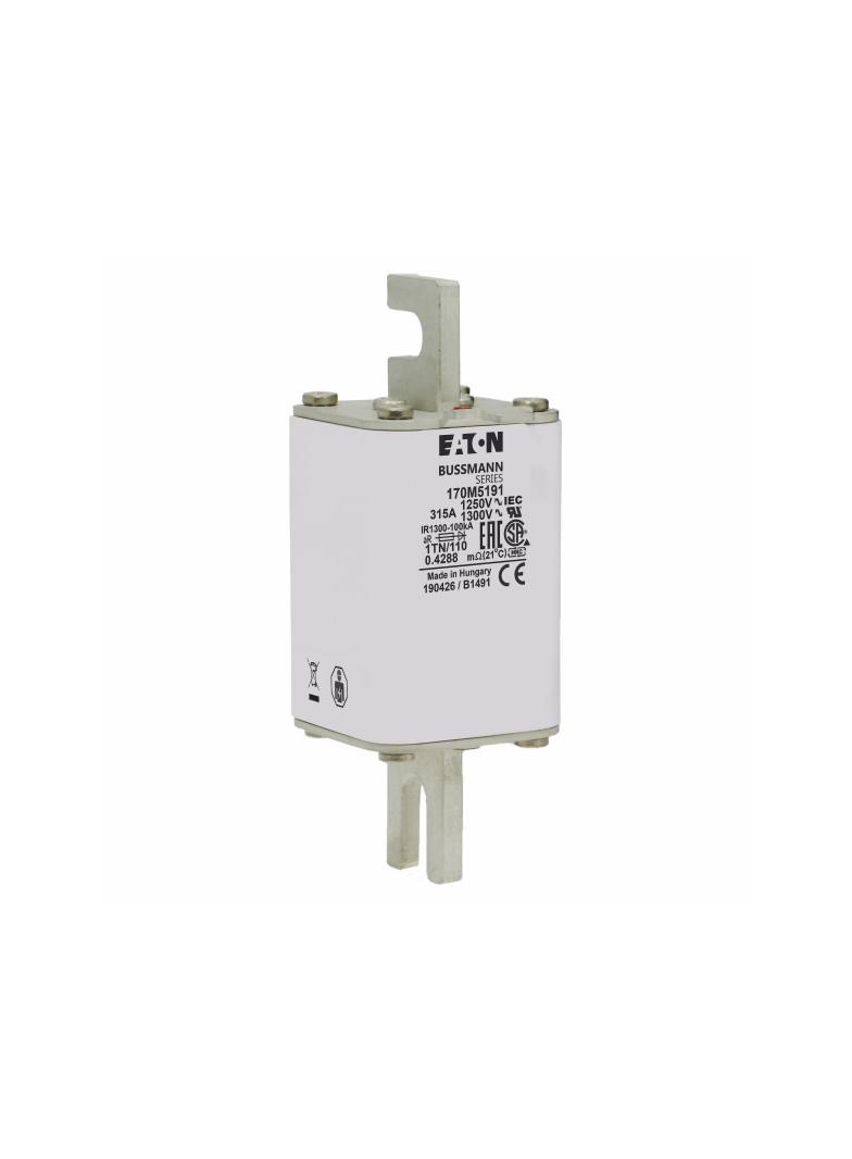 FUSE 315A 1250V 1TN/110 AR CU Wkładka szybka 315A AC 1250V rozmiar 1 53x66x138 mm aR DIN I 170M4191