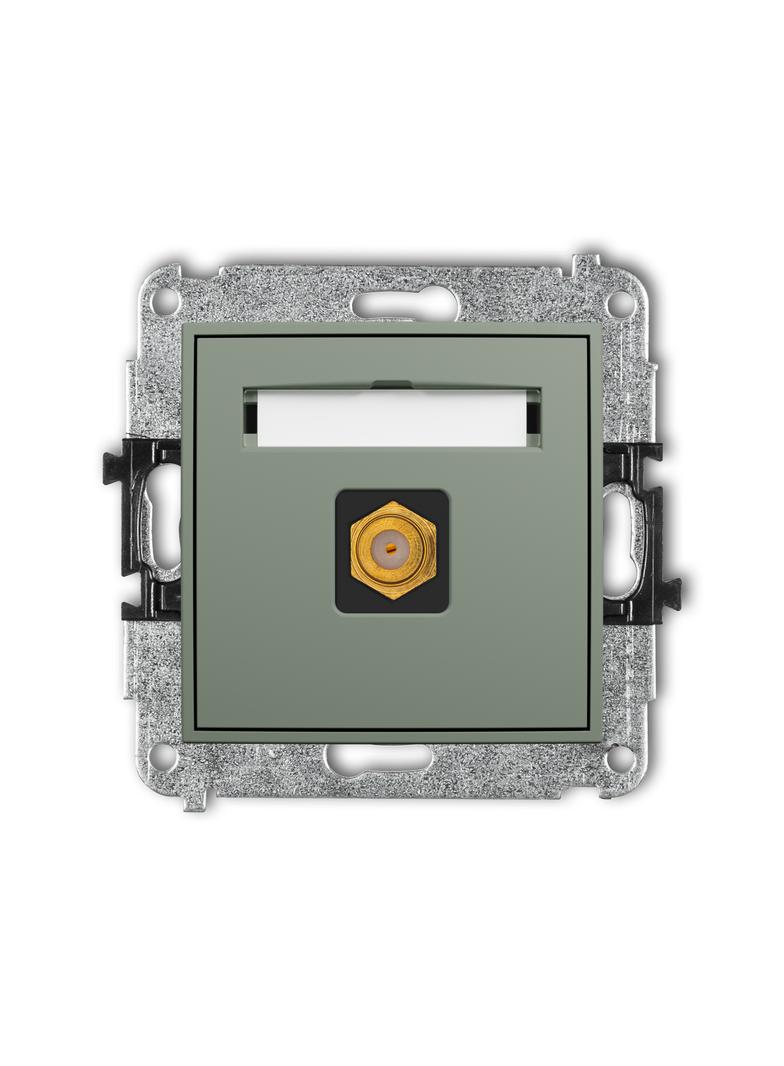 MINI Mechanizm gniazda antenowego pojedynczego typu F (SAT) pozłacany szałwiowy