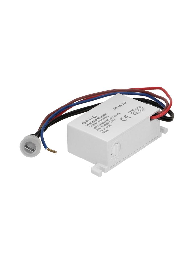 Czujnik zmierzchowy z hermetyczną zewnętrzną sondą, IP54, mini, 2000W OR-CR-227 ORNO