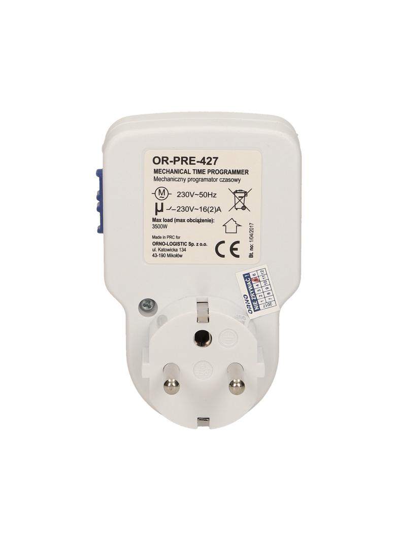 Programator czasowy mechaniczny MINI OR-PRE-427 ORNO
