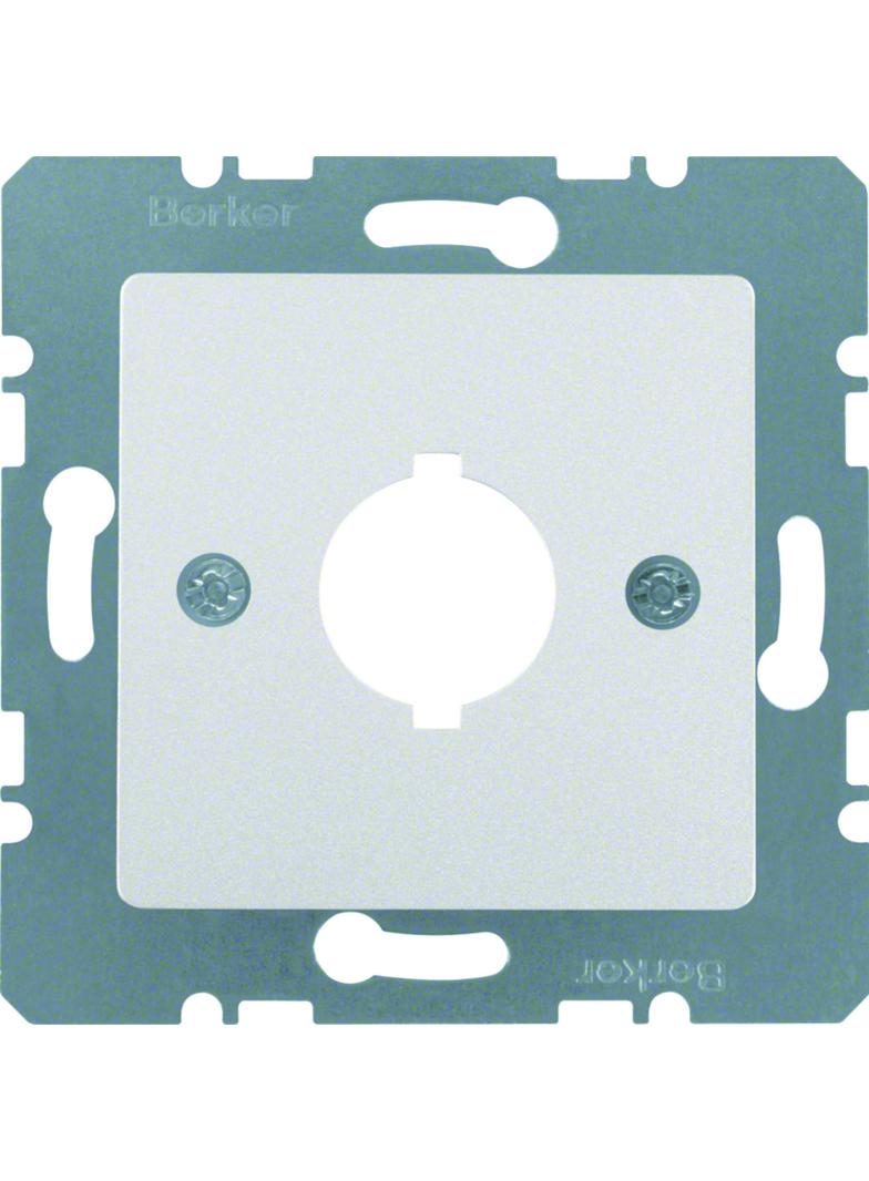 BERKER B.Kwadrat Płytka czołowa fi 18,8mm gniazda wyrównania potencjału pojedyncza aluminium lakiero