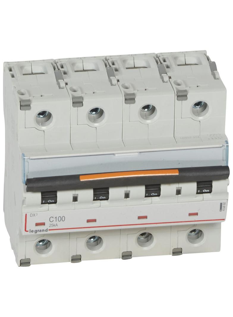 Wyłącznik Nadprądowy S324 C100 4P 100A 25Ka DX3 409802 LEGRAND