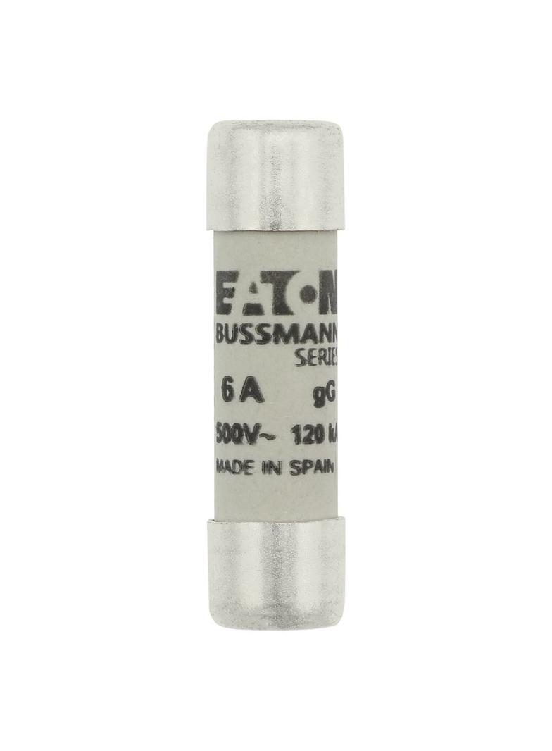 CYLINDRICAL FUSE 10 x 38 6A GG 500V AC Wkładka cylindryczna 10 x 38mm 6A GG 500V AC C10G6 EATON