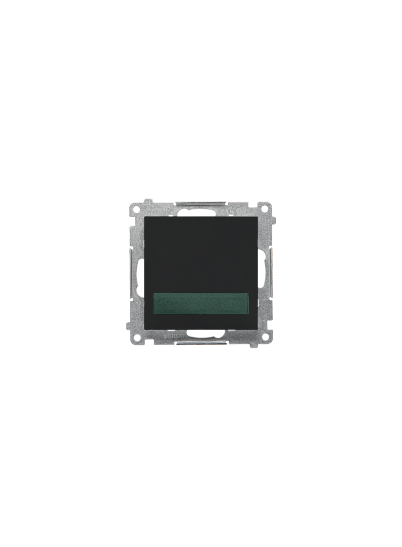 Simon 55 Sygnalizator świetlny LED – światło zielone 230V Czarny mat