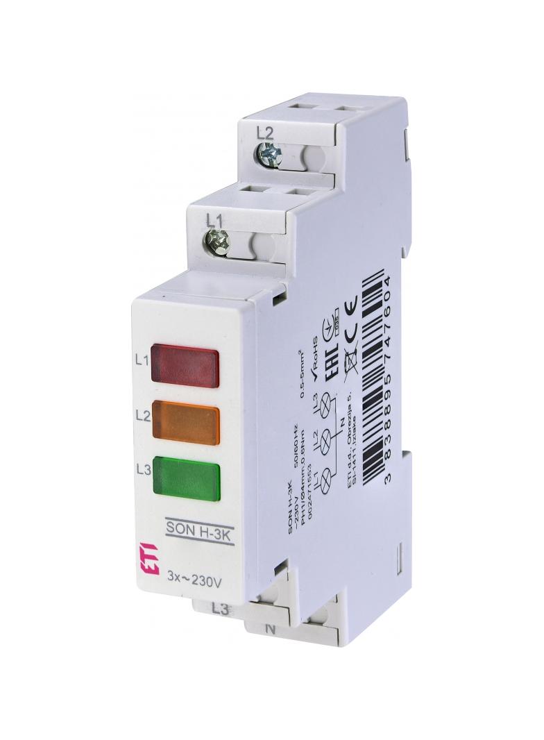 Sygnalizator obecności napięcia (3 kolory LED) SON H-3K 002471553 ETI