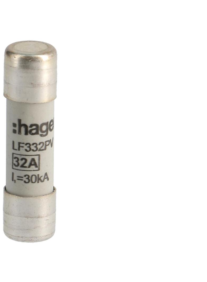 Wkładka bezpiecznikowa cylindryczna CH-10 10x38mm gPV 32A 600VDC LF332PV HAGER