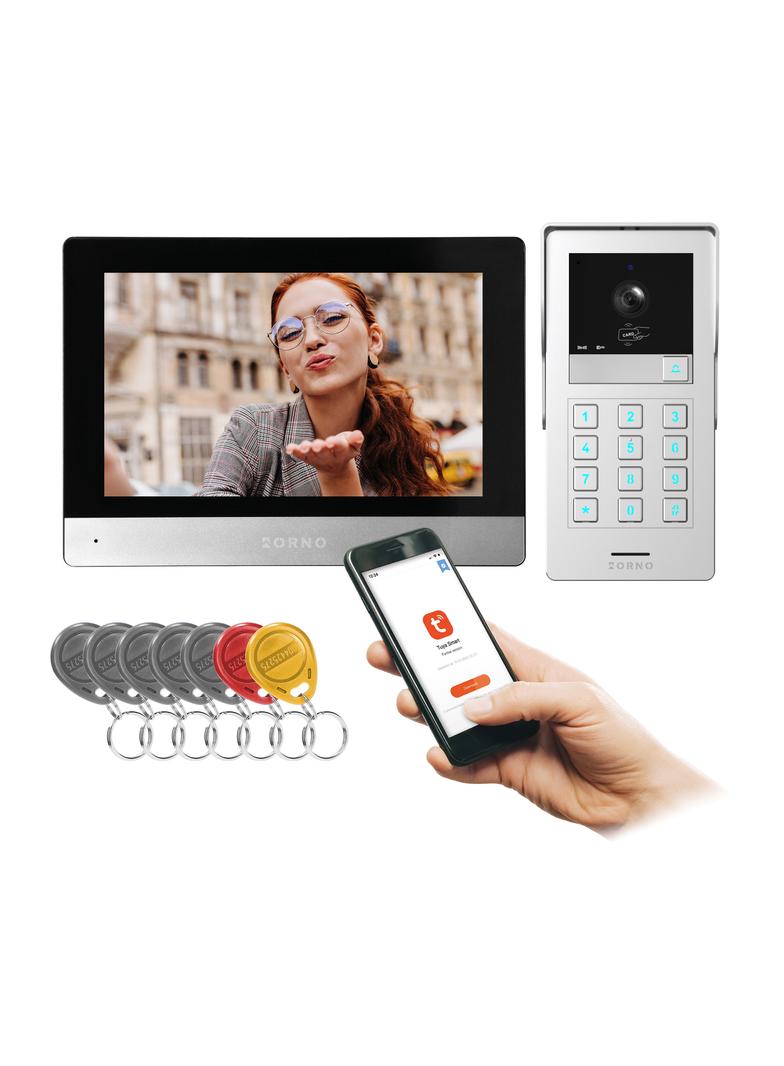 Wideodomofon jednorodzinny szyfrator Full HD Tuya brama furtka RFID WiFi