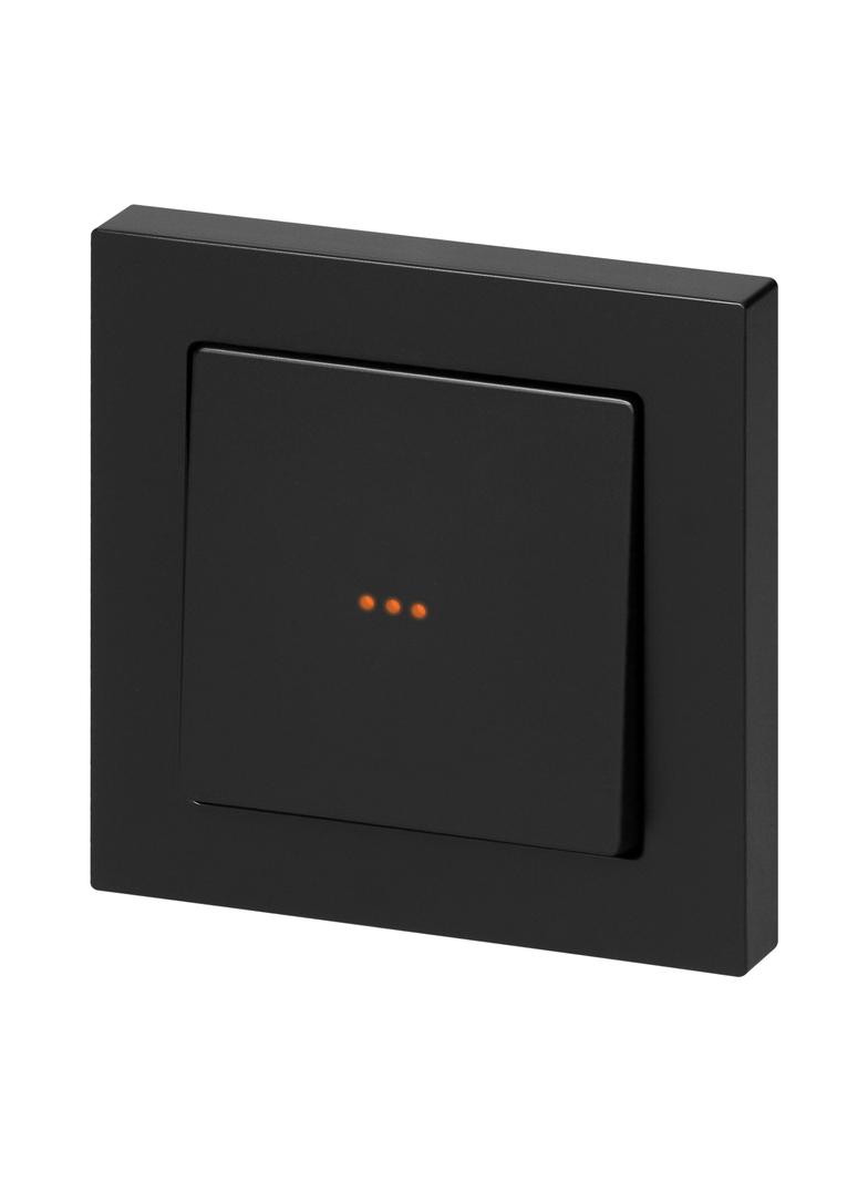 Łącznik podtynkowy schodowy z podświeleniem Malta, 10A, 250V, WP-5M/S, czarny mat FMS-102/P/B ORNO