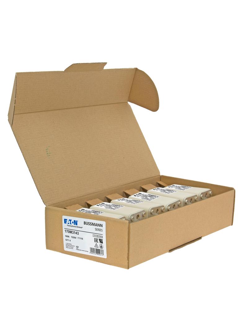 160A 1250V 1*/110 aR INDICATOR FUSE Wkładka szybka 160A AC 1250V rozmiar 1 45x45x138 170M3143 EATON