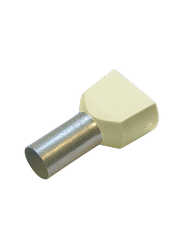 TWIN końcówki tulejkowe 10/14 kość słoniowa