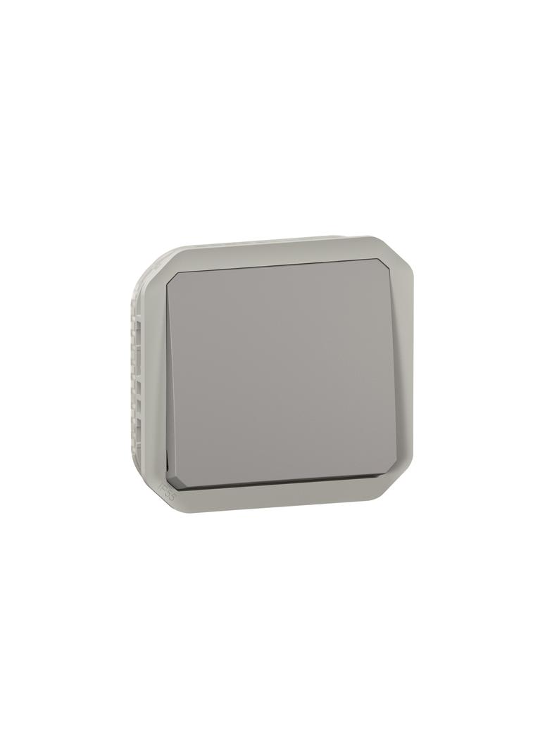 NOWE PLEXO - PRZYCISK JEDNOBIEGUNOWY MECHANIZM 10 A - 250 V~ SZARY