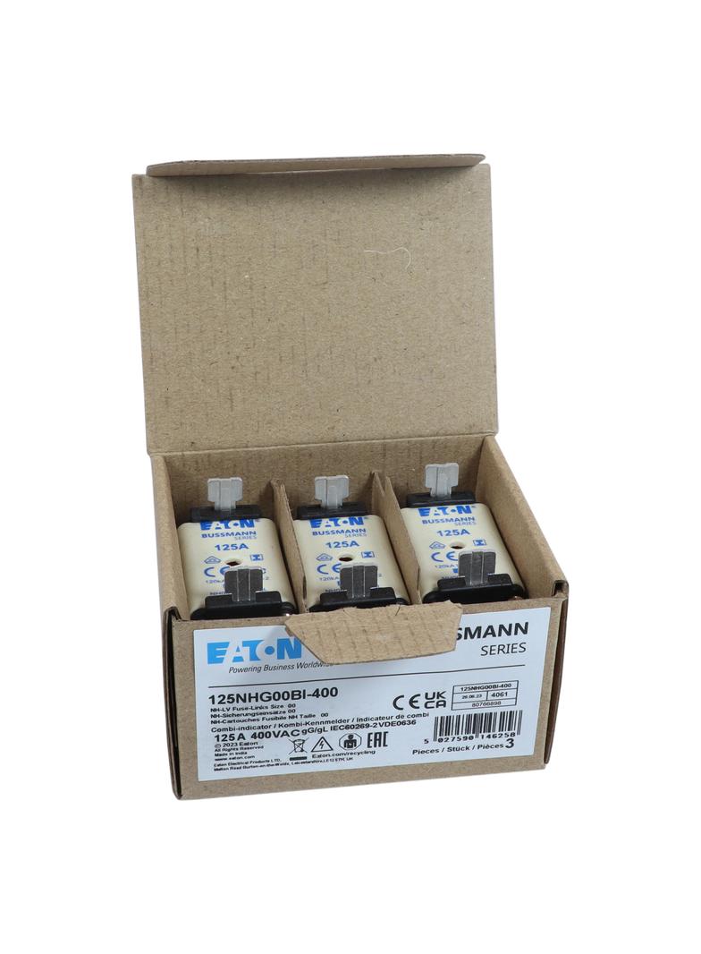 125NHG00BI-400 Wkładka NH 125A 400V GG/GL Rozmiar 00 125NHG00BI-400 EATON