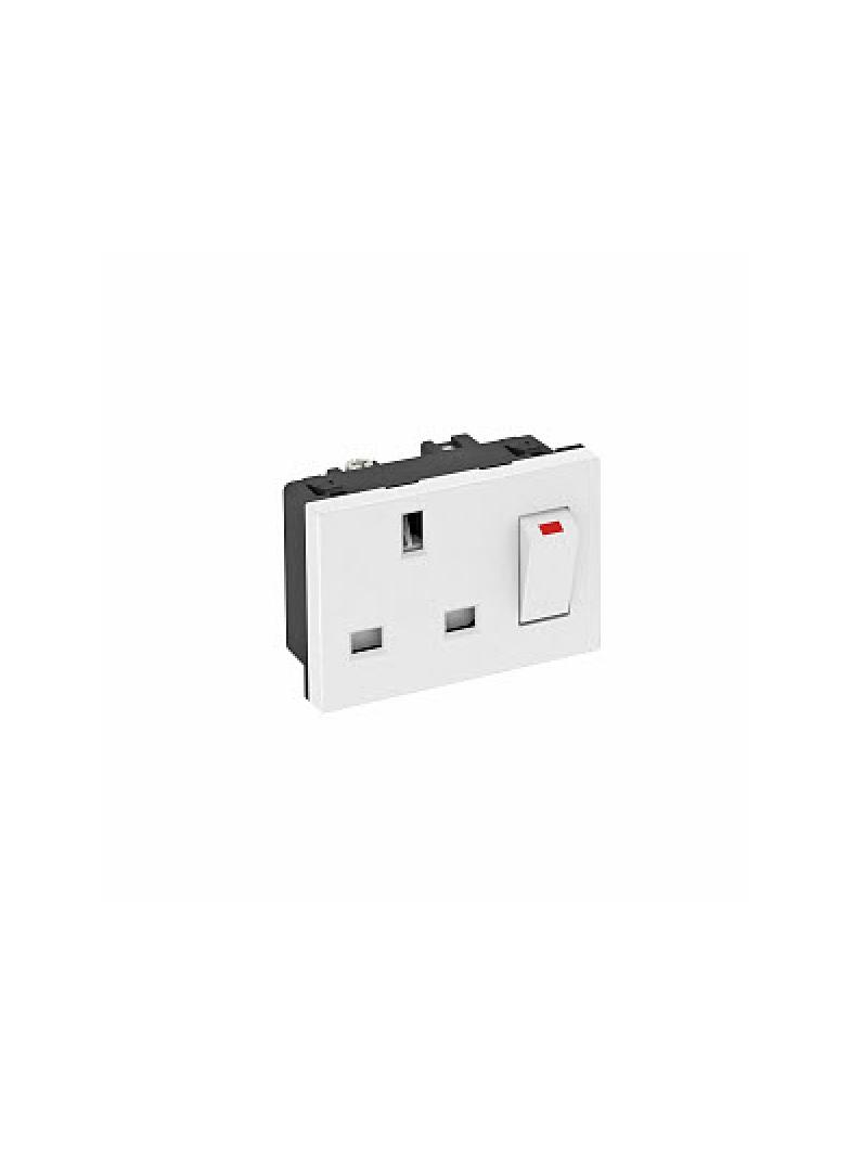 STD-BS0G RW1.5, Gniazdo 0°, pojedyncze, standard Brytyjski, z wyłącznikiem