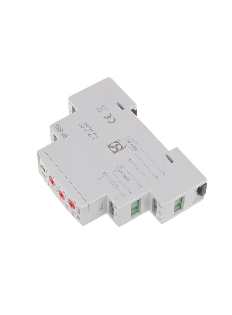 Regulator temperatury z regulacją prędkości obrotowej wentylatora montaż na szynie DIN styk: 1Z/R 230V AC RT-833 F&F
