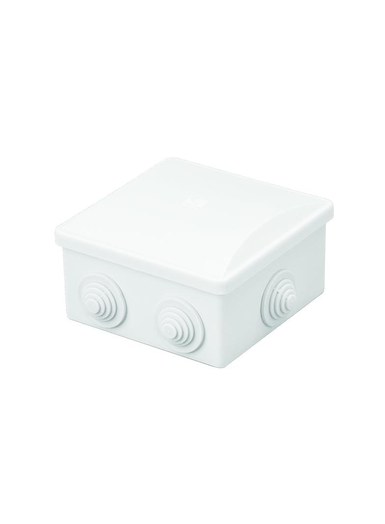 Puszka 80 x 80 x 40 klik, 6 dławików, IP 44