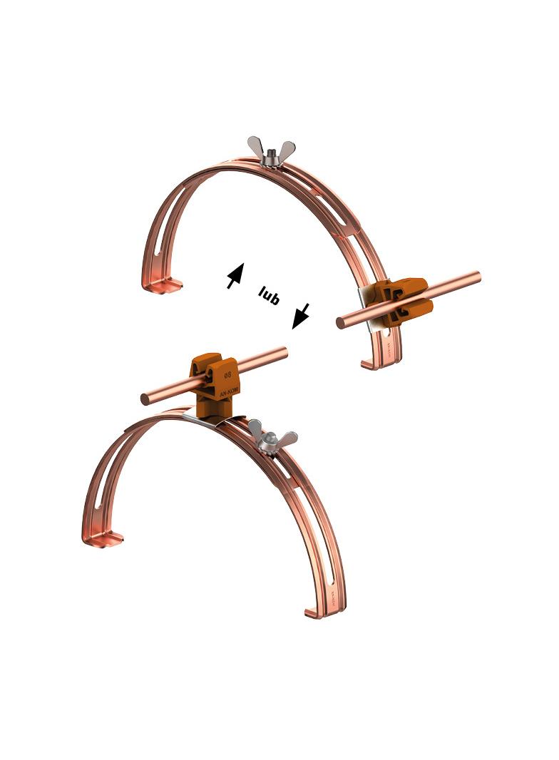 AN-15P/CU/-N Uchwyt gąsior.rozsuw.Z-zatrz. H=3,5cm /CU/ brązowy