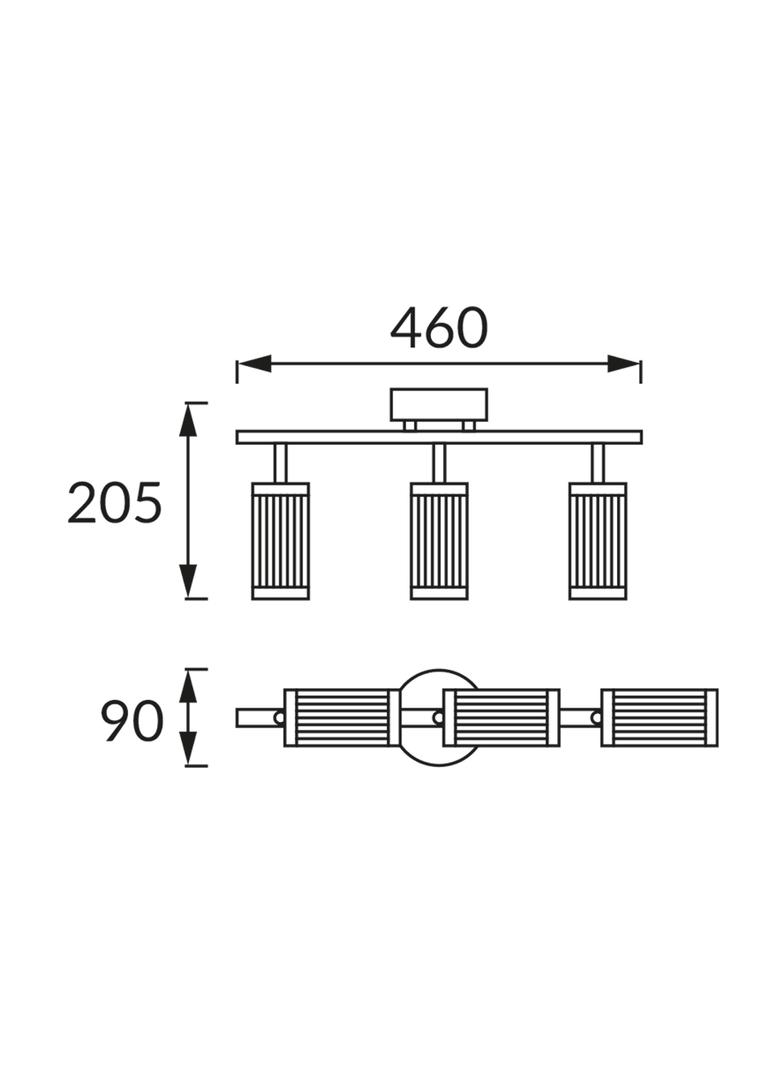 FRIDA SPT GU10 3I BLACK/CHROME