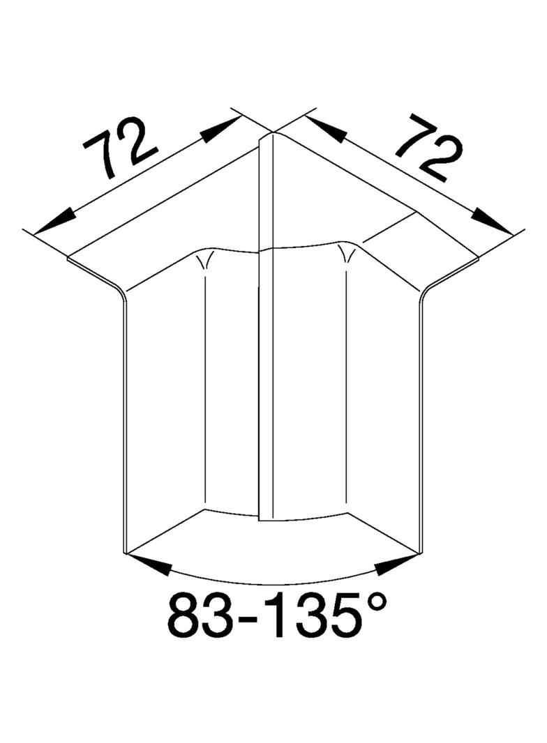 tehalit.SL Kąt wewnętrzny regulowany 20x80 sucupira SL200804D6 HAGER