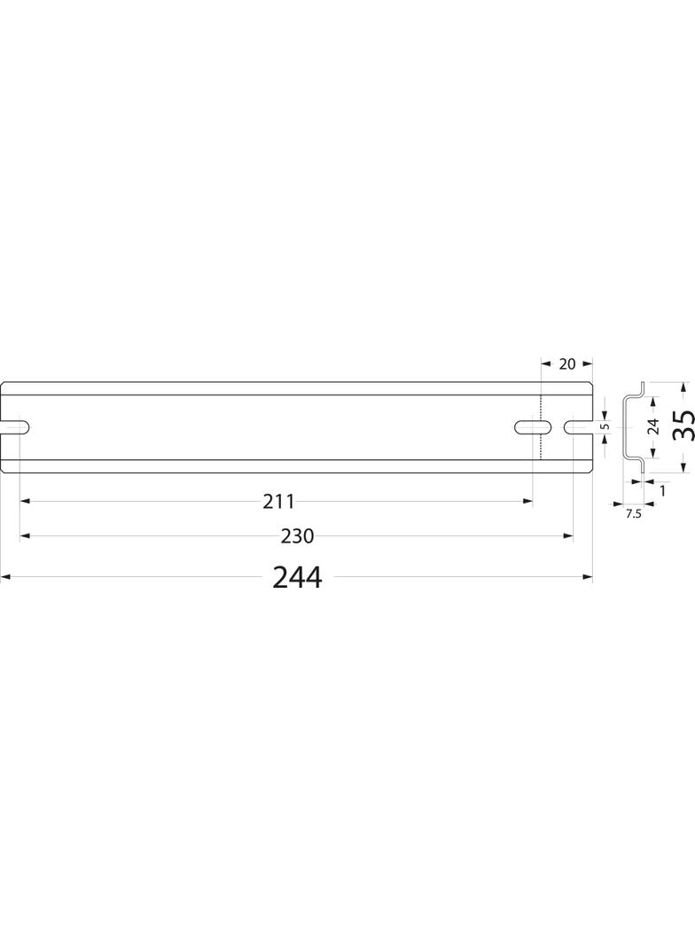 wspornik TH35 WTH16 33.244 OPATÓWEK