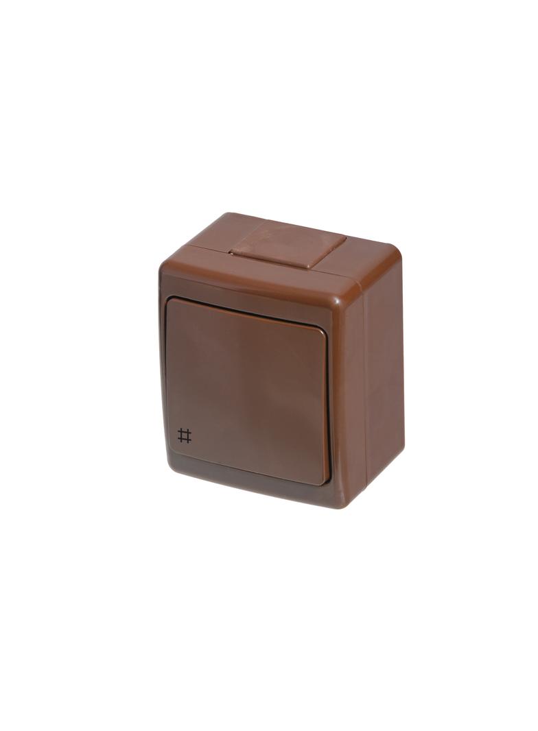 Wyłącznik BETA, pojedynczy, krzyżowy, IP44, brązowy