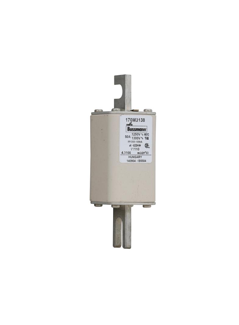 50A 1250V 1*/110 aR INDICATOR FUSE Wkładka szybka 50A AC 1250V rozmiar 1 45x45x138 mm 170M3138 EATON