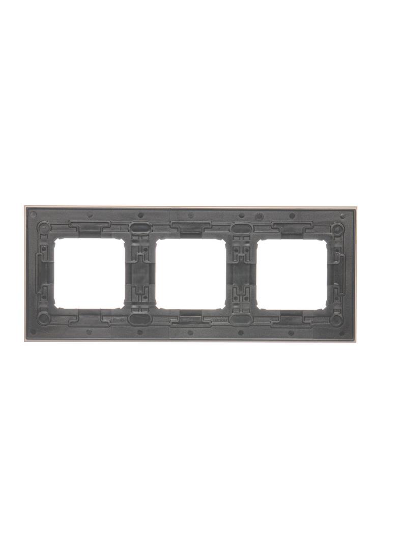Simon 54 Nature Ramka 3-krotna Nature-Metal SATYNOWY BLASK IP20/IP44* (*IP44-należy zastosować zestaw uszczelek DUN3) DRN3/79 KONTAKT